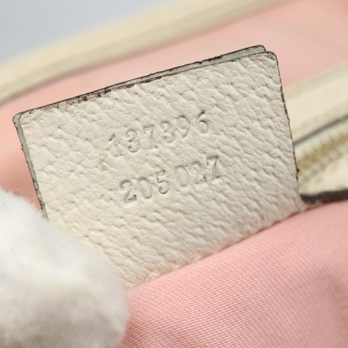 GUCCI GG Canvas Sherry Line Tote Bag Pink Gold khaki 137396 Auth 151602