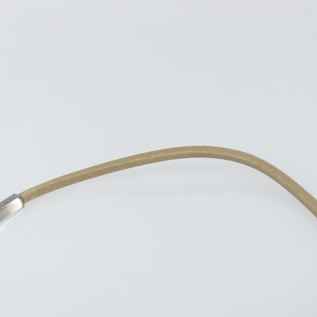 GUCCI Shoulder Bag Leather Beige Silver 001 3167 Auth 151609