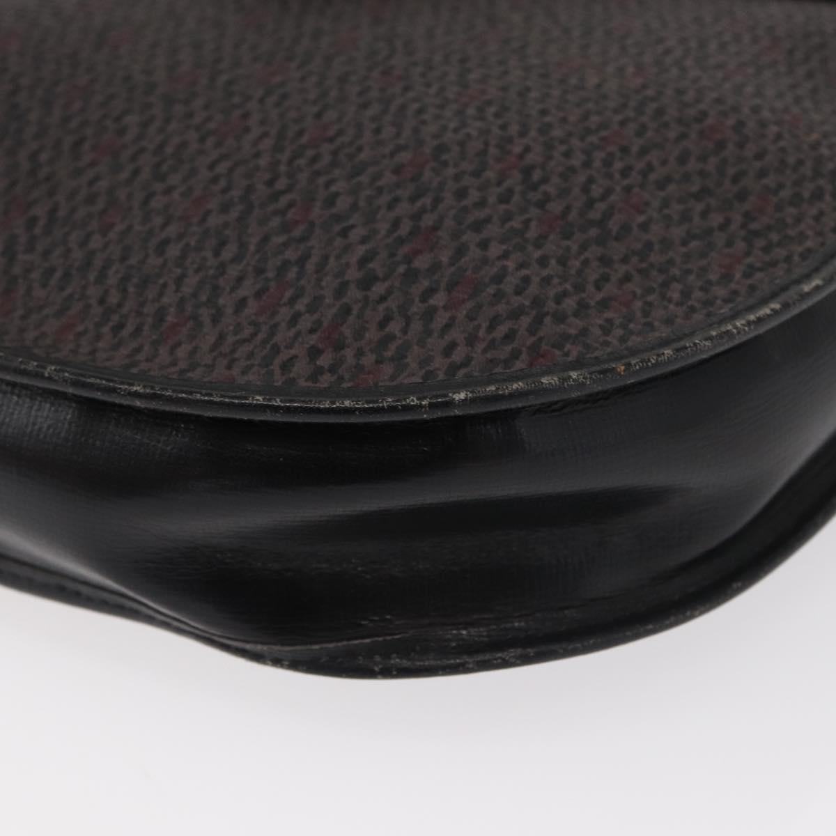 SAINT LAURENT Shoulder Bag Canvas Black Gold Auth 151616