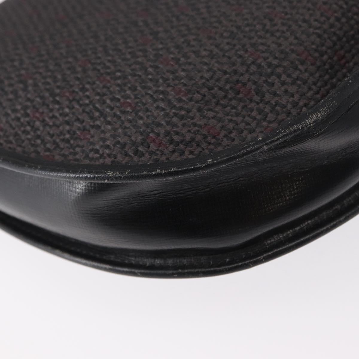 SAINT LAURENT Shoulder Bag Canvas Black Gold Auth 151616