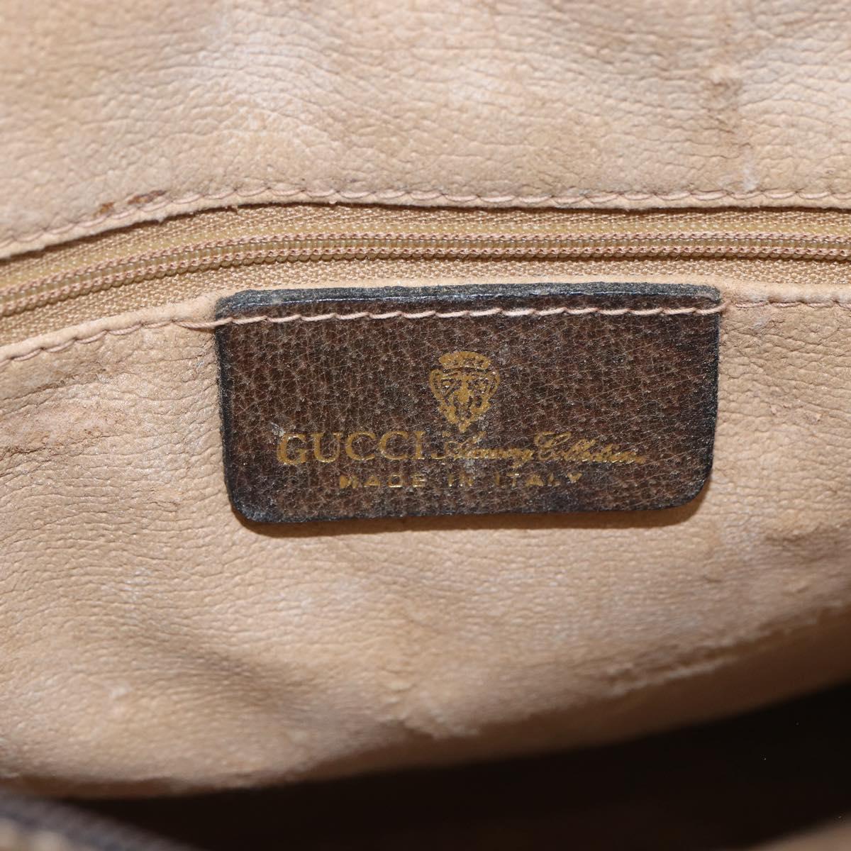 GUCCI GG Supreme Web Sherry Line Tote Bag PVC Beige Red 010 378 Auth 151617