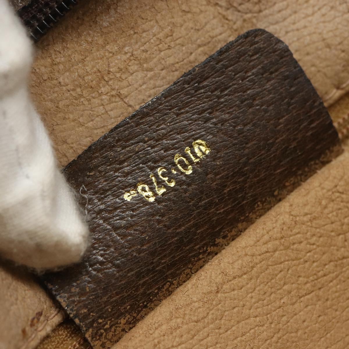 GUCCI GG Supreme Web Sherry Line Tote Bag PVC Beige Red 010 378 Auth 151617