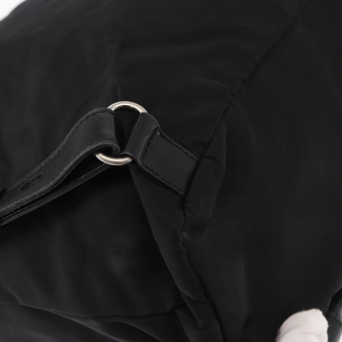 PRADA Backpack Nylon Black Silver Auth 151620