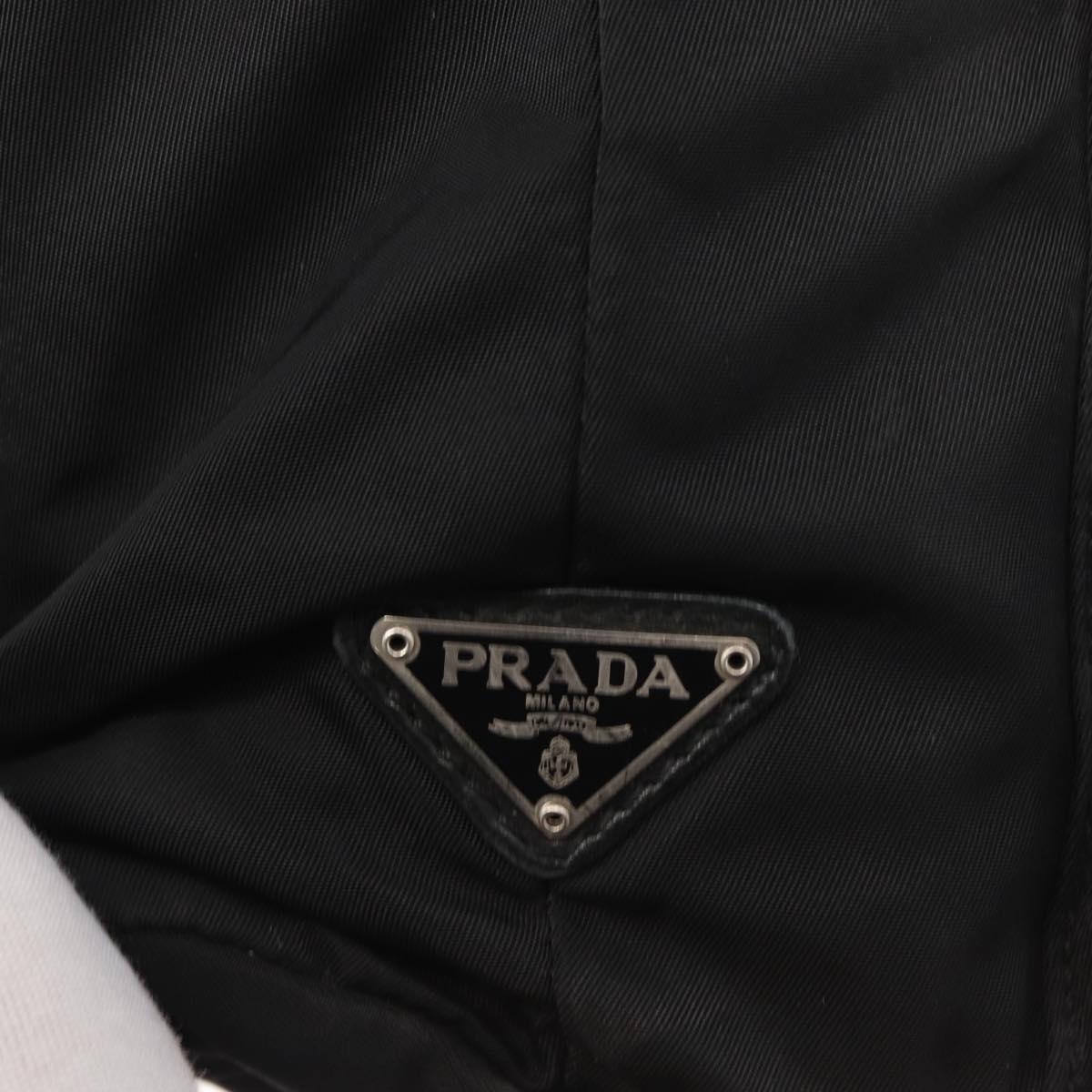 PRADA Backpack Nylon Black Silver Auth 151620