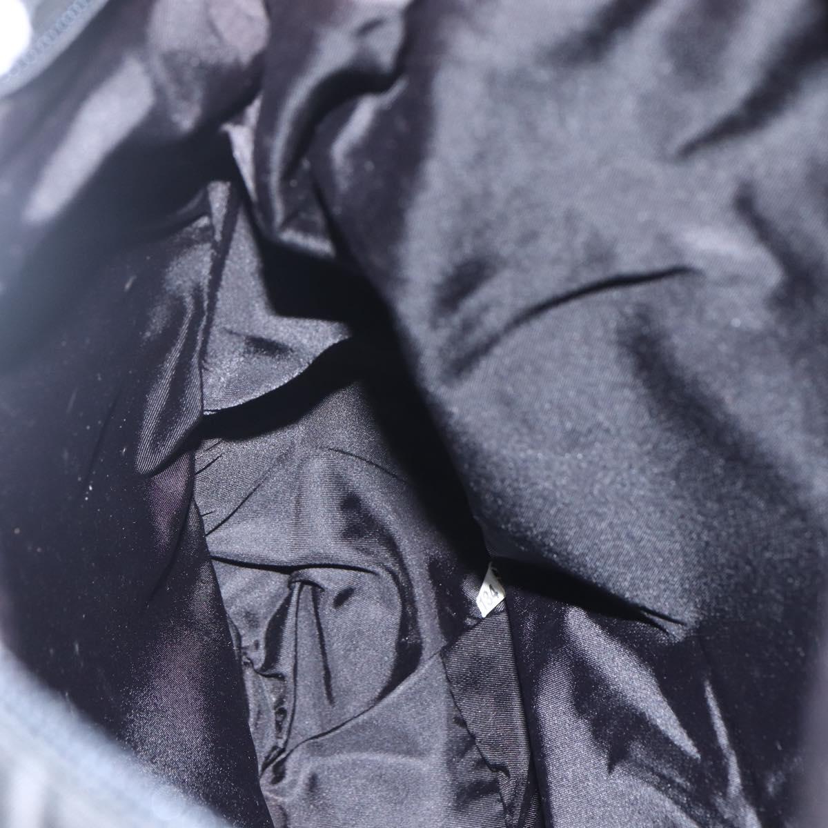 PRADA Shoulder Bag Nylon Black Silver Auth 151621