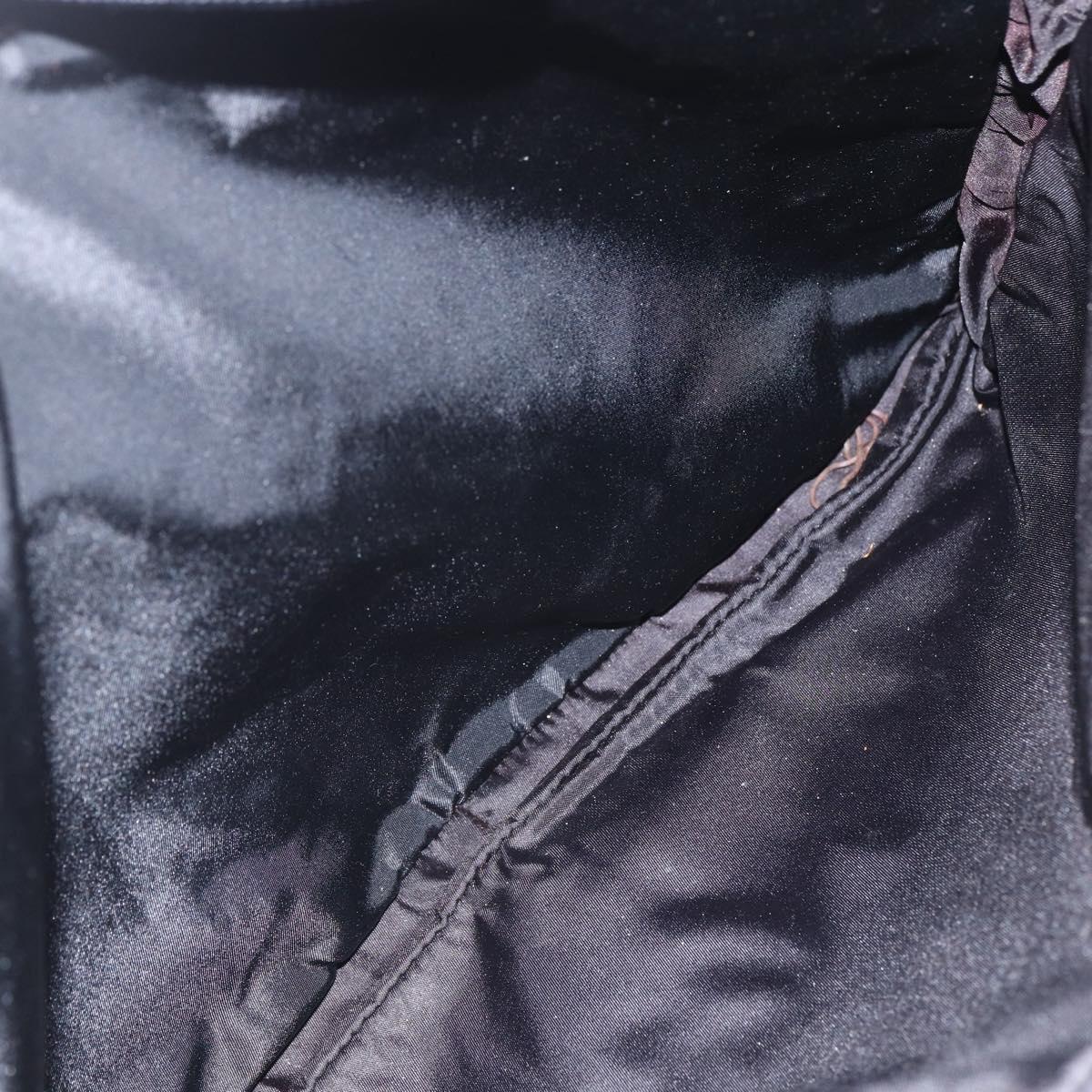 PRADA Shoulder Bag Nylon Black Silver Auth 151621