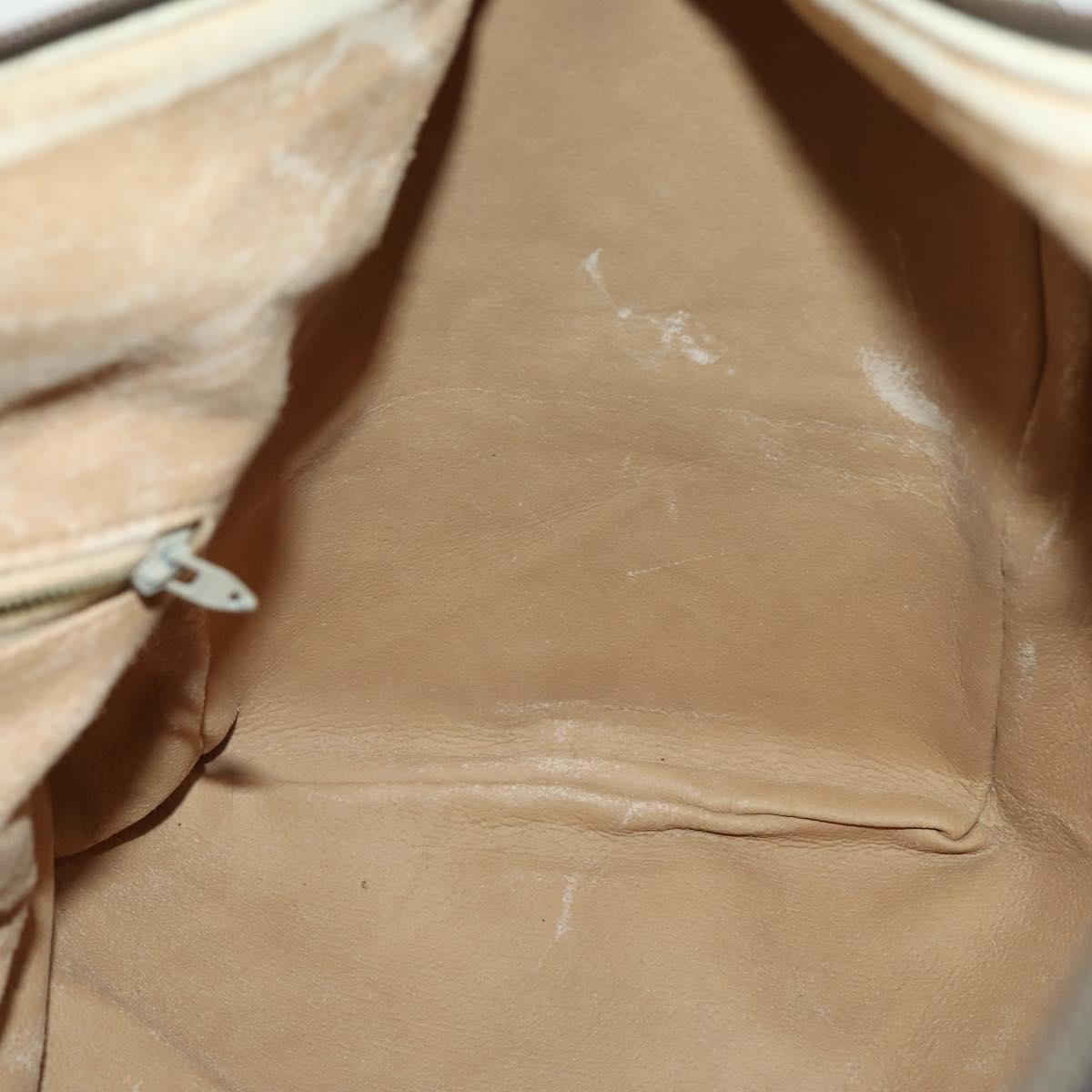 GUCCI GG Plus Supreme Boston Bag PVC Beige Gold Auth 151625