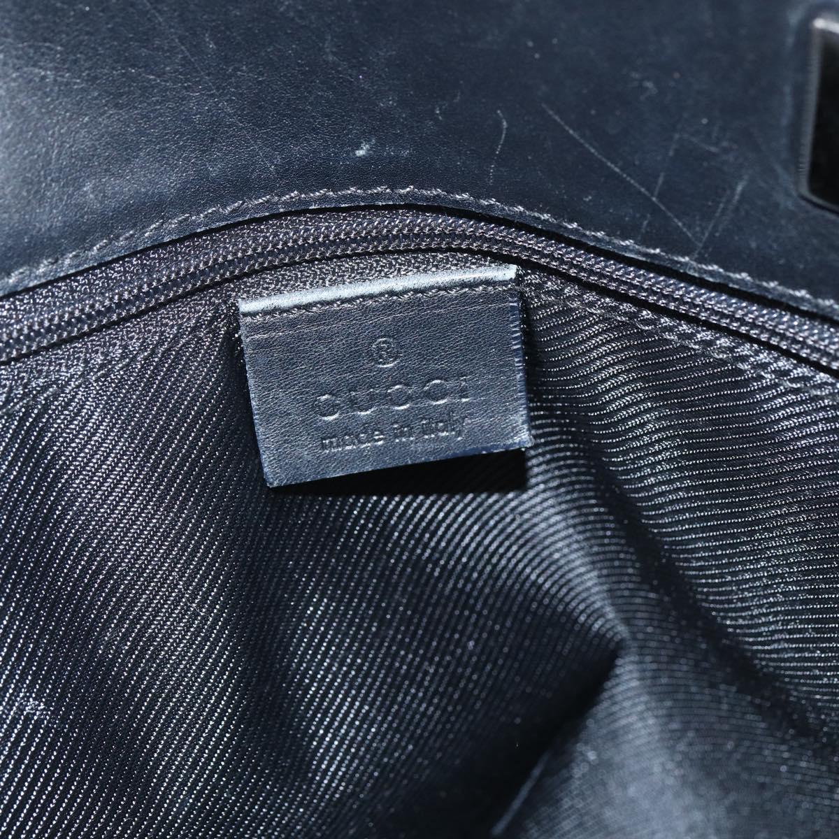 GUCCI GG Canvas Tote Bag Black Silver 31243 Auth 151630