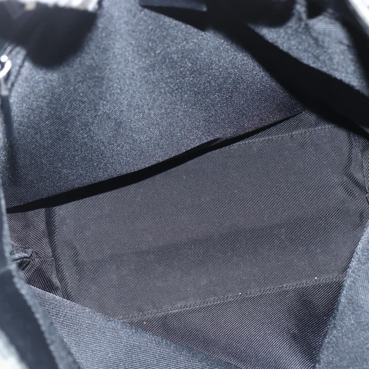 GUCCI GG Canvas Tote Bag Black Silver 31243 Auth 151630