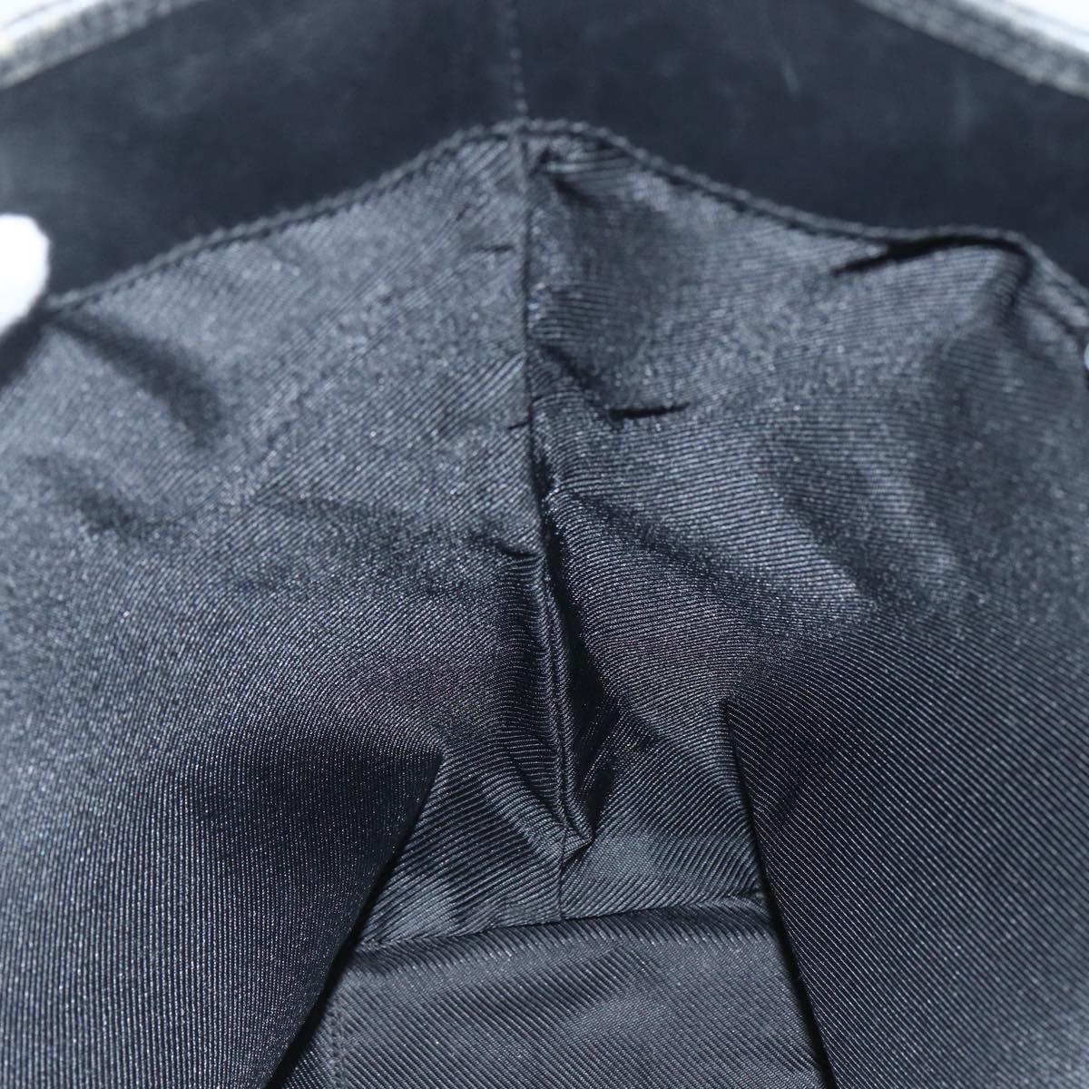 GUCCI GG Canvas Tote Bag Black Silver 31243 Auth 151630