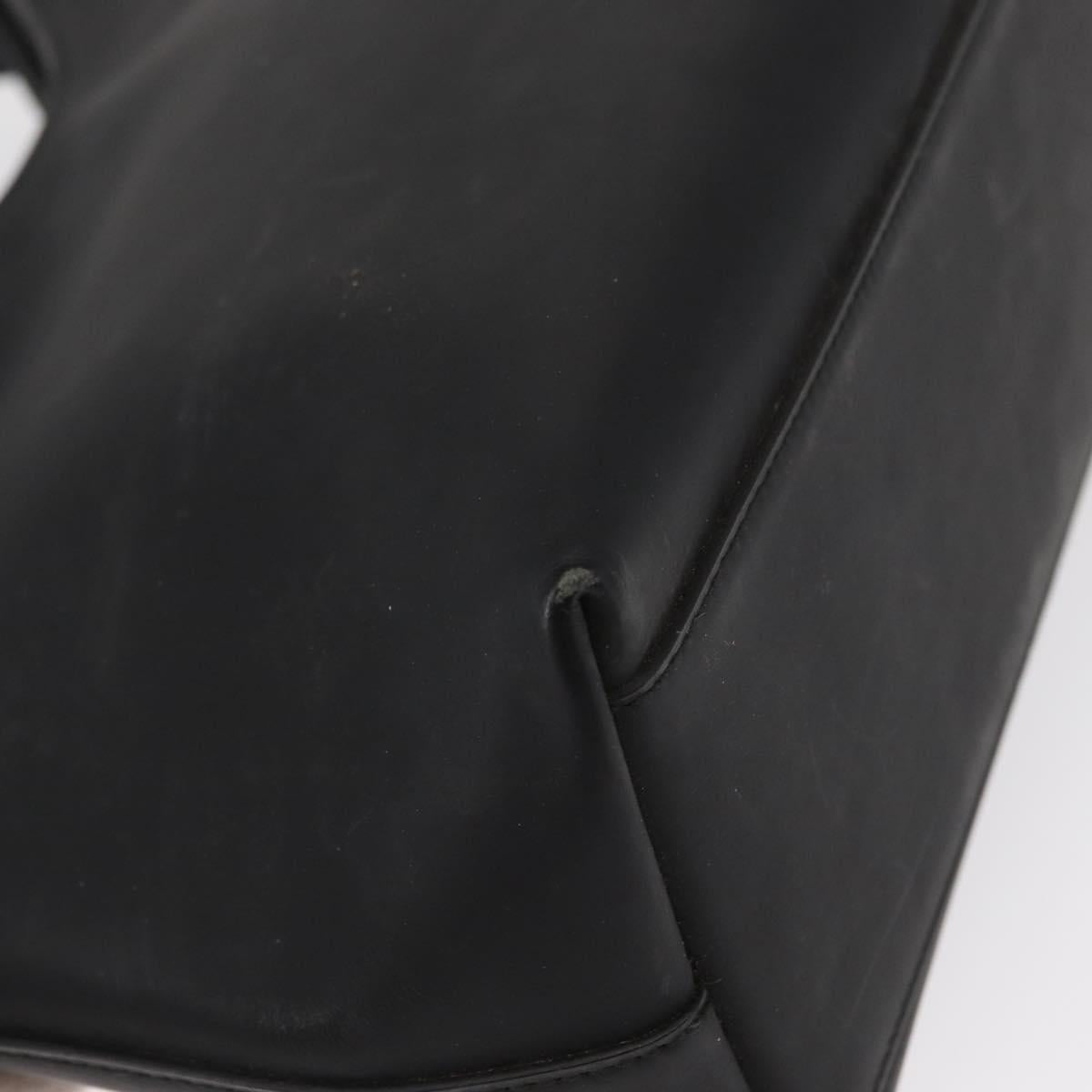 GUCCI Shoulder Bag Enamel Black Silver 001 3778 1705 Auth 151631