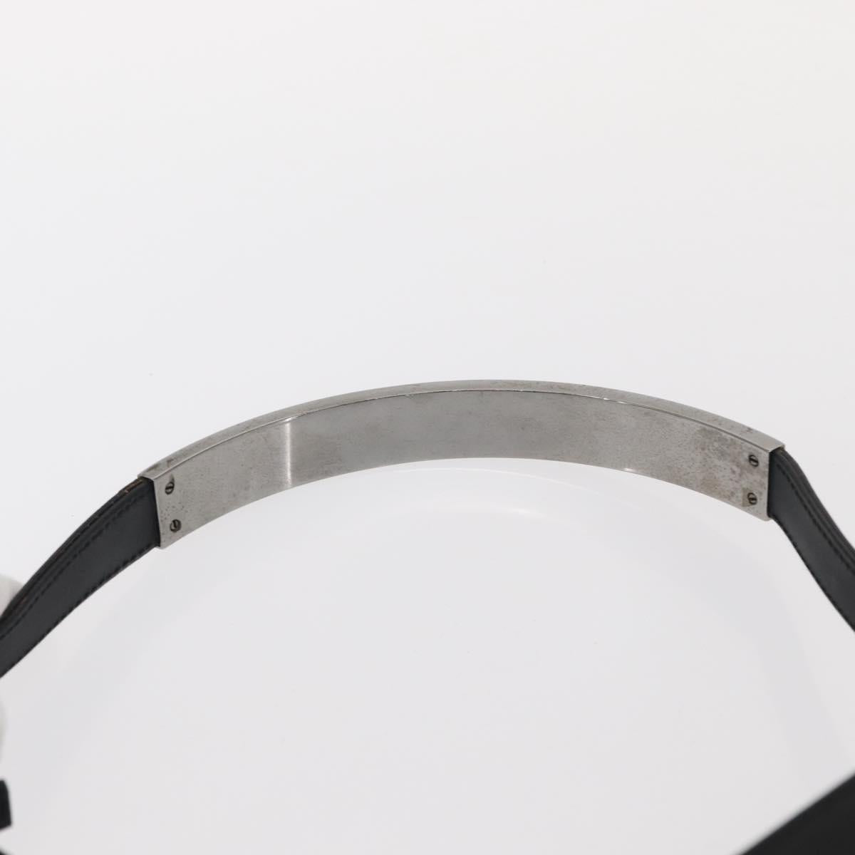 GUCCI Shoulder Bag Enamel Black Silver 001 3778 1705 Auth 151631