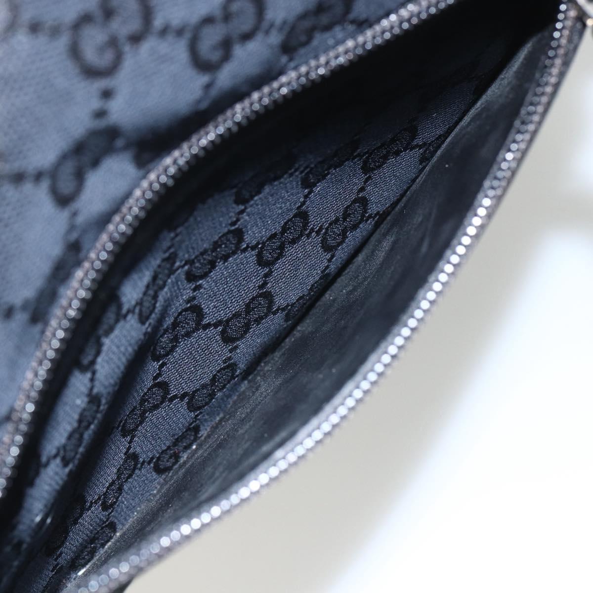 GUCCI GG Canvas Tote Bag Black Silver 019 0401 Auth 151632