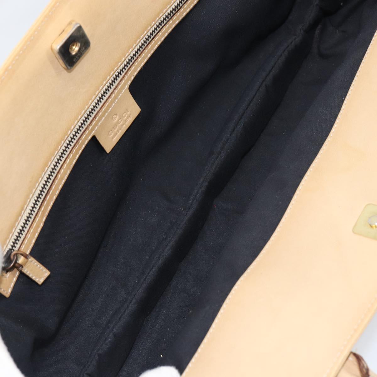 GUCCI GG Canvas Tote Bag Black Gold 114913 Auth 151633