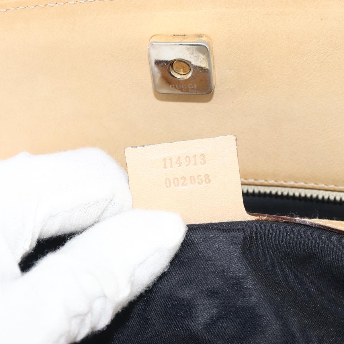 GUCCI GG Canvas Tote Bag Black Gold 114913 Auth 151633