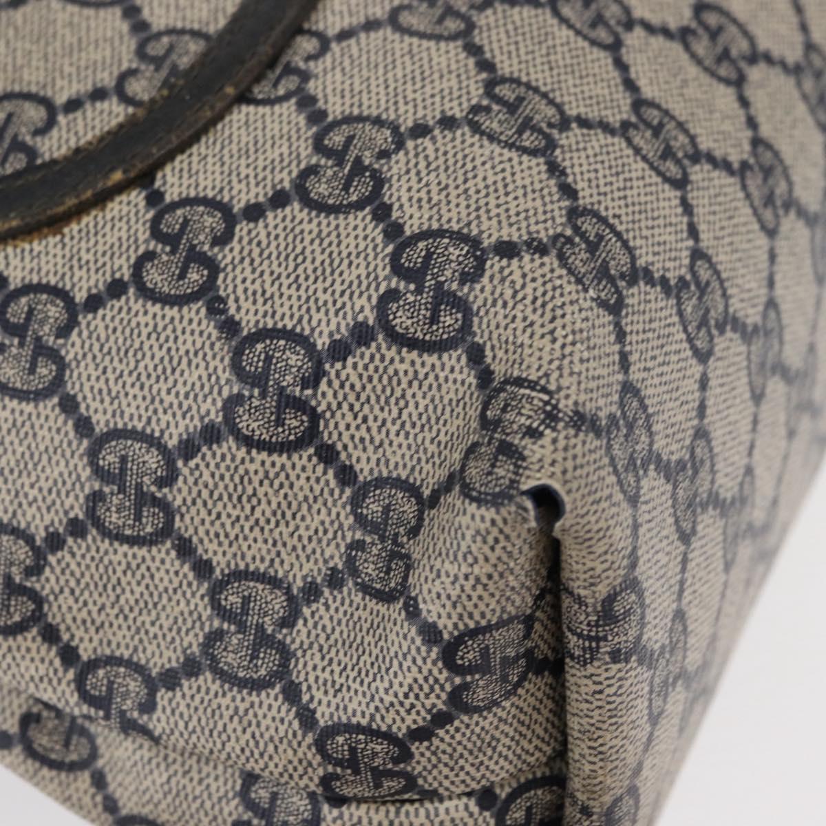 GUCCI GG Plus Supreme Sherry Line Tote Bag PVC Navy Gold 40 02 003 Auth 151637