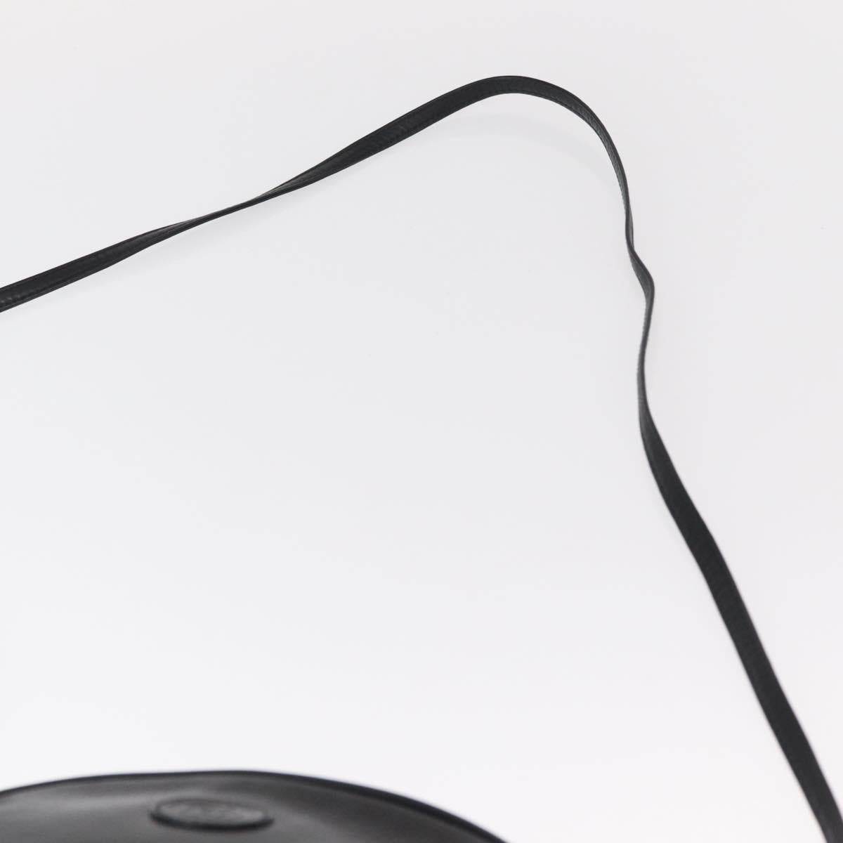 GUCCI Shoulder Bag Leather Black Gold 007 00 0094 Auth 151642