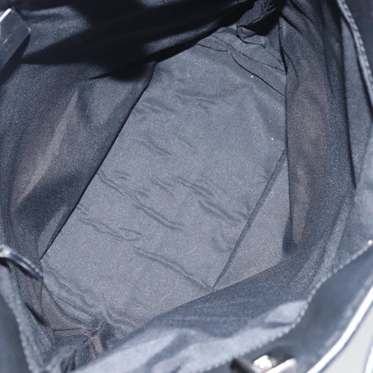 GUCCI GG Canvas Tote Bag Black Silver 31244 Auth 151644