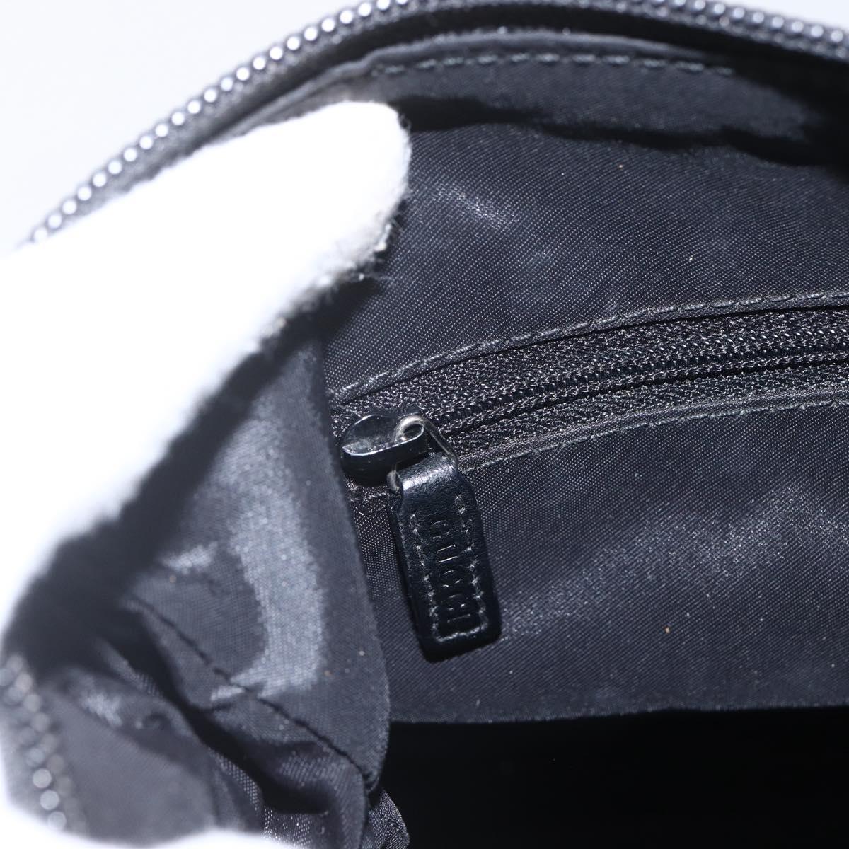 GUCCI Bamboo Shoulder Bag Nylon 2way Black Gold 000 0509 Auth 151645