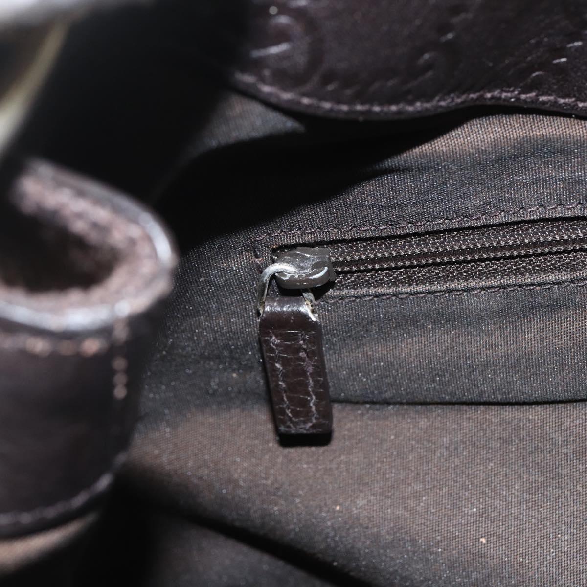 GUCCI Guccissima Shoulder Bag Canvas Brown Gold 257265 Auth 151646