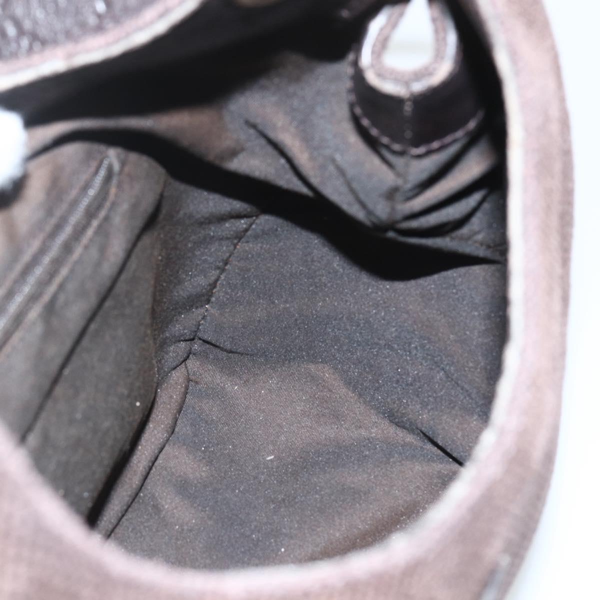 GUCCI Guccissima Shoulder Bag Canvas Brown Gold 257265 Auth 151646