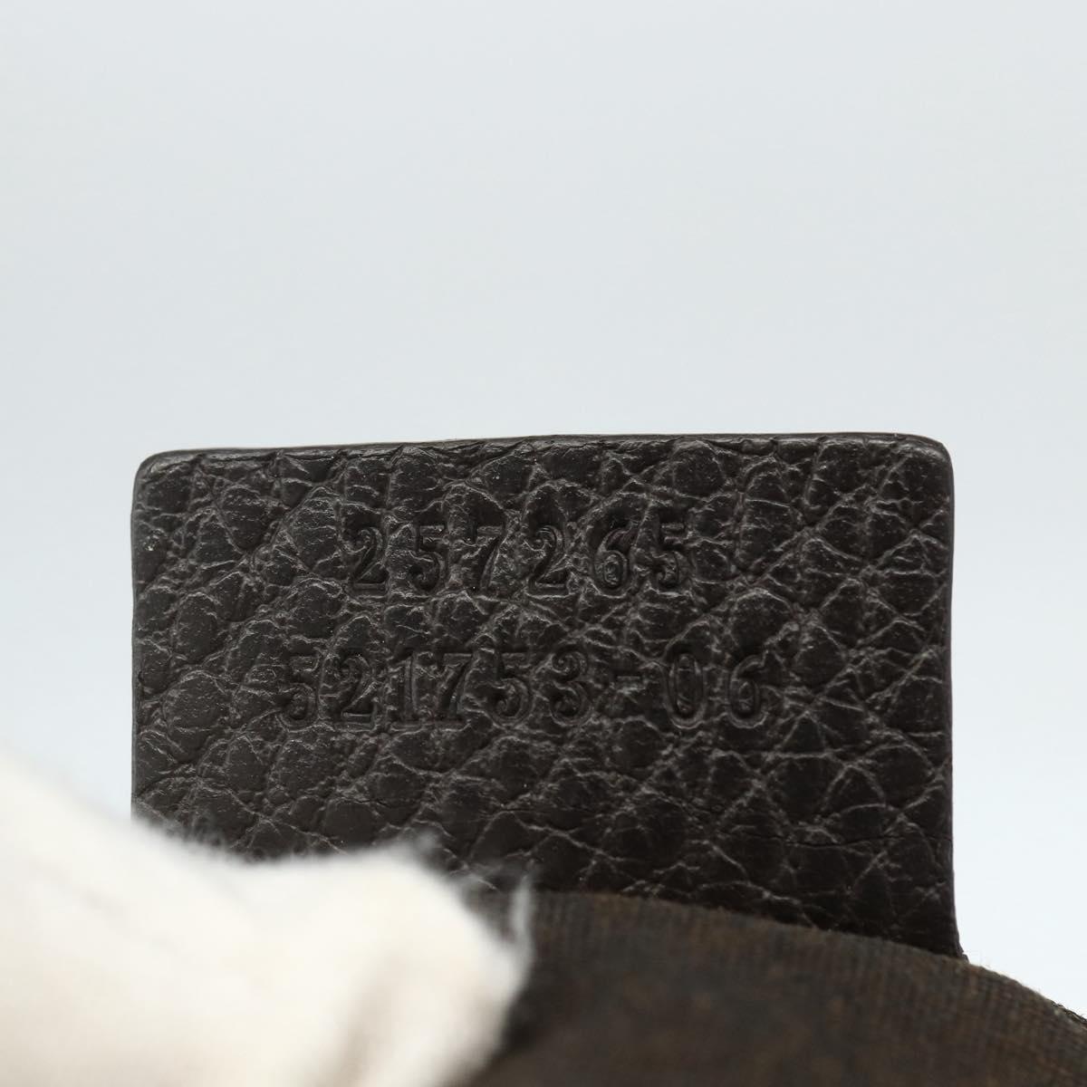 GUCCI Guccissima Shoulder Bag Canvas Brown Gold 257265 Auth 151646