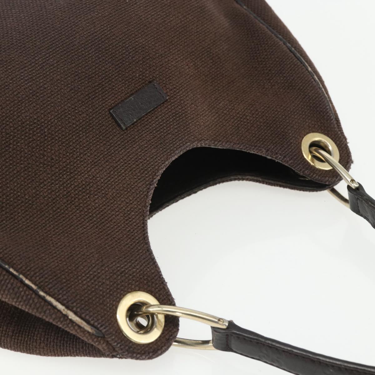 GUCCI Guccissima Shoulder Bag Canvas Brown Gold 257265 Auth 151646