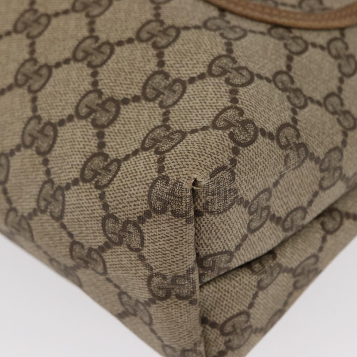 GUCCI GG Supreme Web Sherry Line Tote Bag PVC Beige Gold 39 02 003 Auth 151648