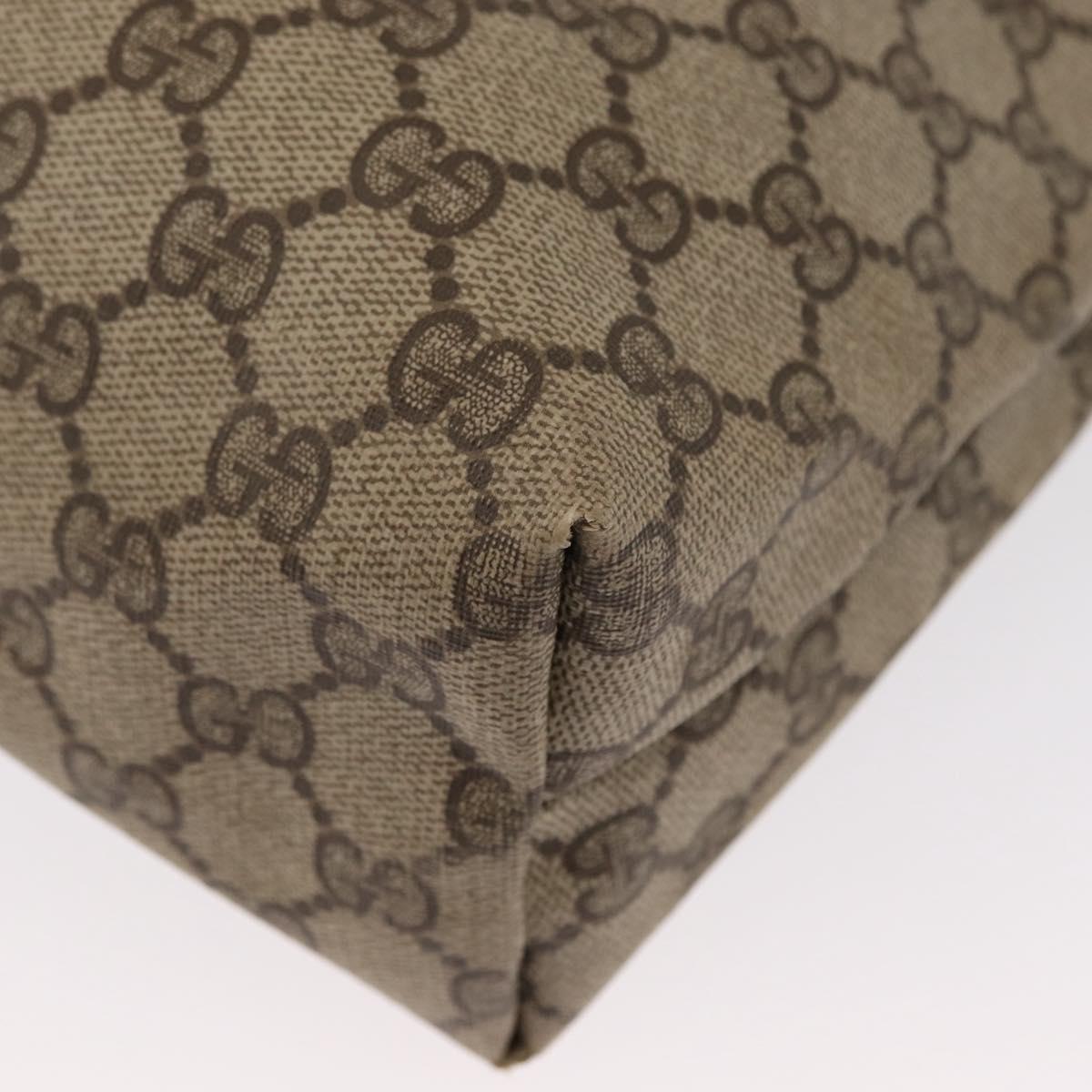 GUCCI GG Supreme Web Sherry Line Tote Bag PVC Beige Gold 39 02 003 Auth 151648