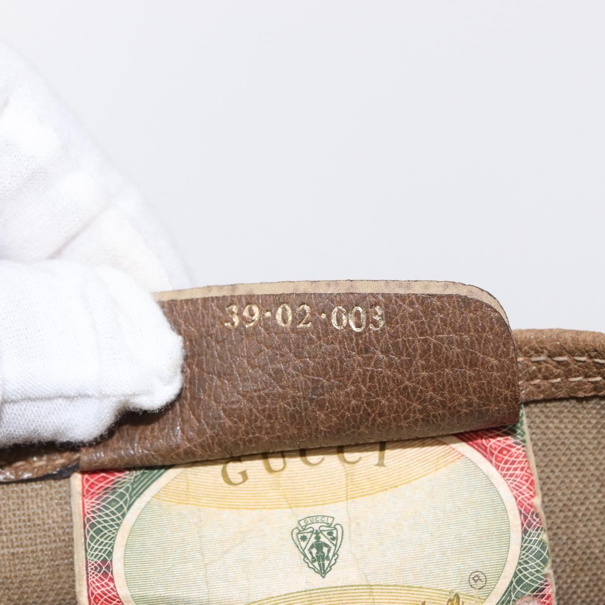 GUCCI GG Supreme Web Sherry Line Tote Bag PVC Beige Gold 39 02 003 Auth 151648