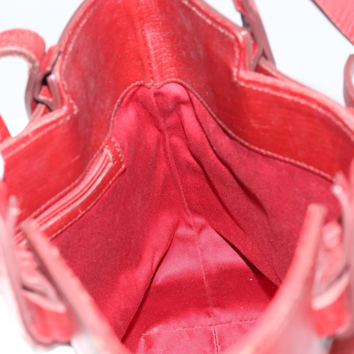 GUCCI GG Canvas Tote Bag Red Gold 107757 Auth 151652