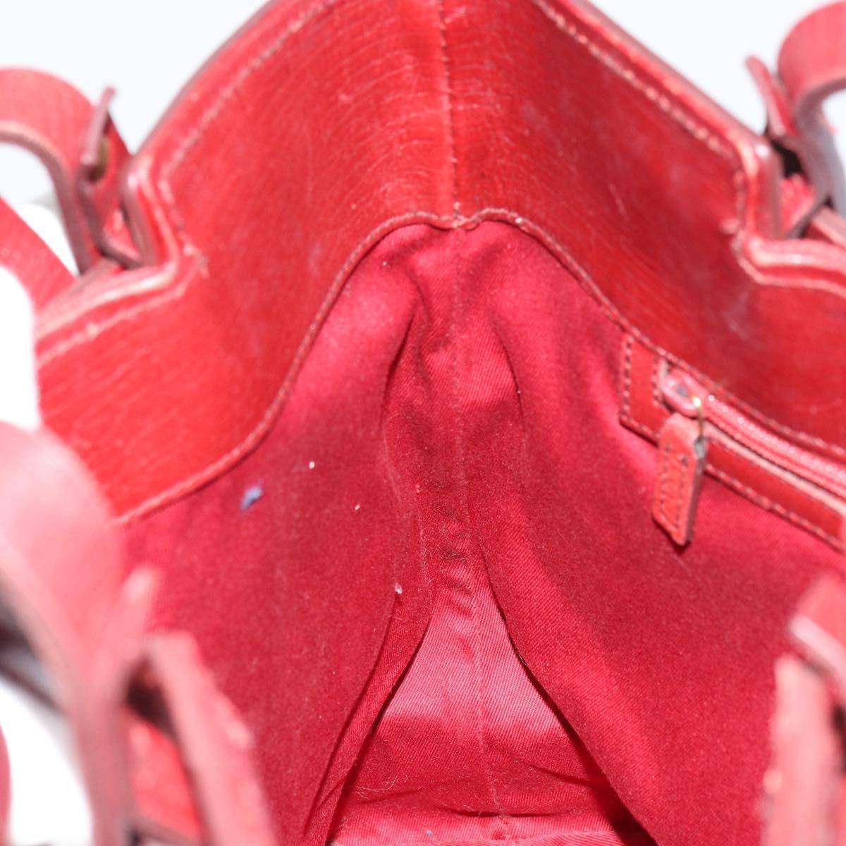 GUCCI GG Canvas Tote Bag Red Gold 107757 Auth 151652