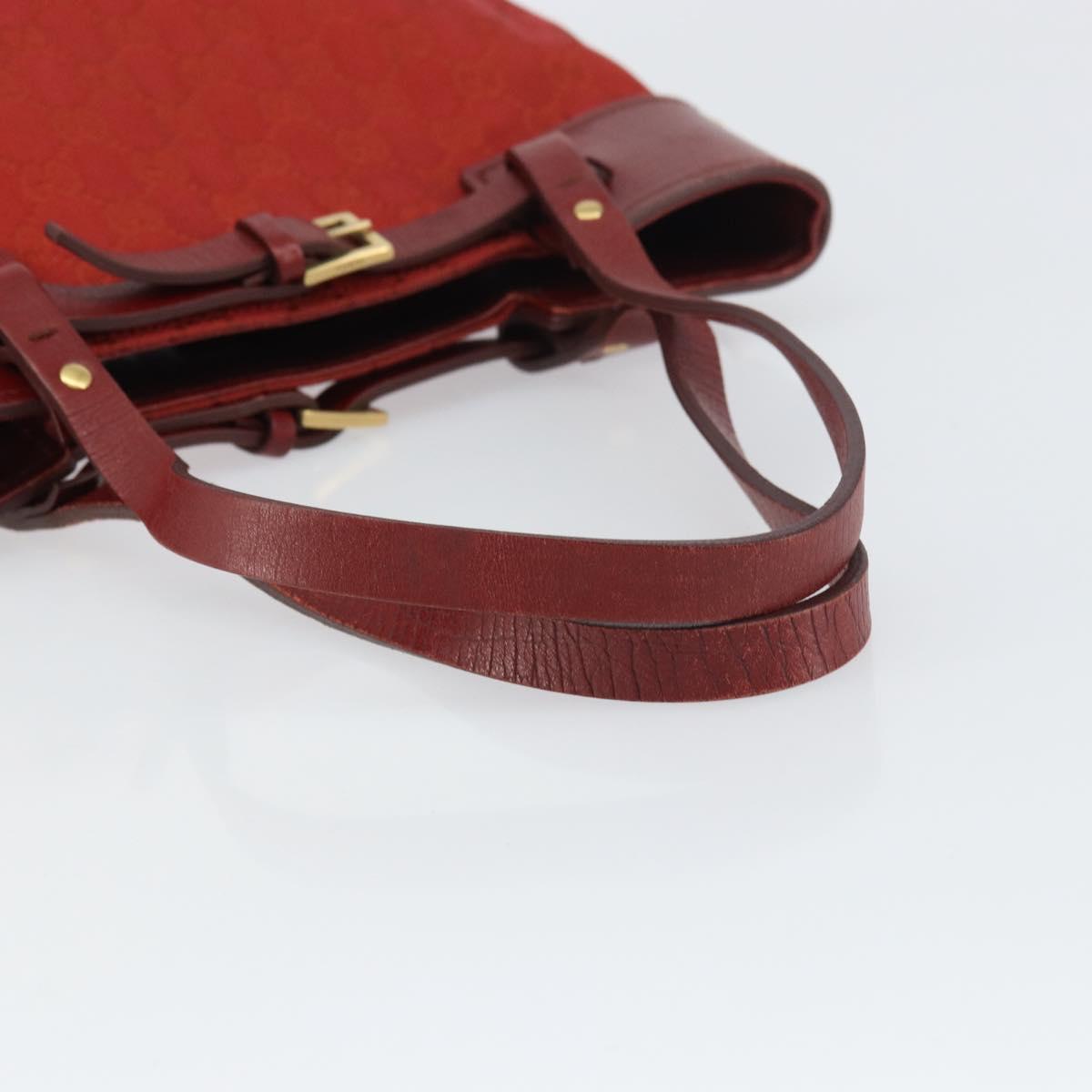 GUCCI GG Canvas Tote Bag Red Gold 107757 Auth 151652