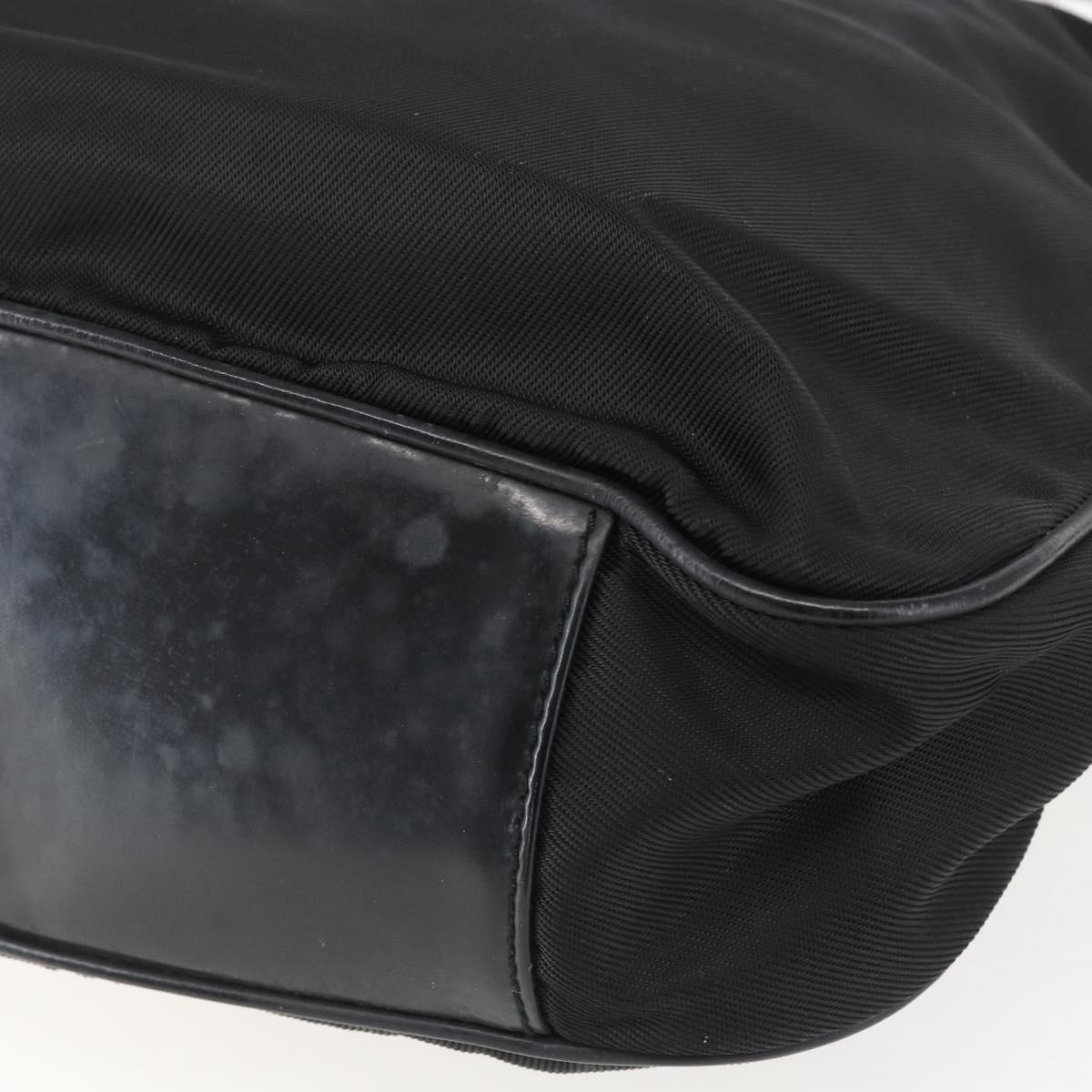 GUCCI Bamboo Shoulder Bag Nylon 2way Black Silver 001 1781 1577 5 Auth 151655