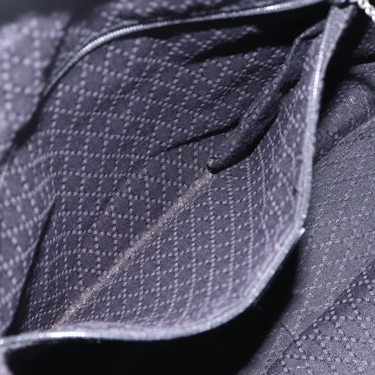 GUCCI Bamboo Shoulder Bag Nylon 2way Black Silver 001 1781 1577 5 Auth 151655