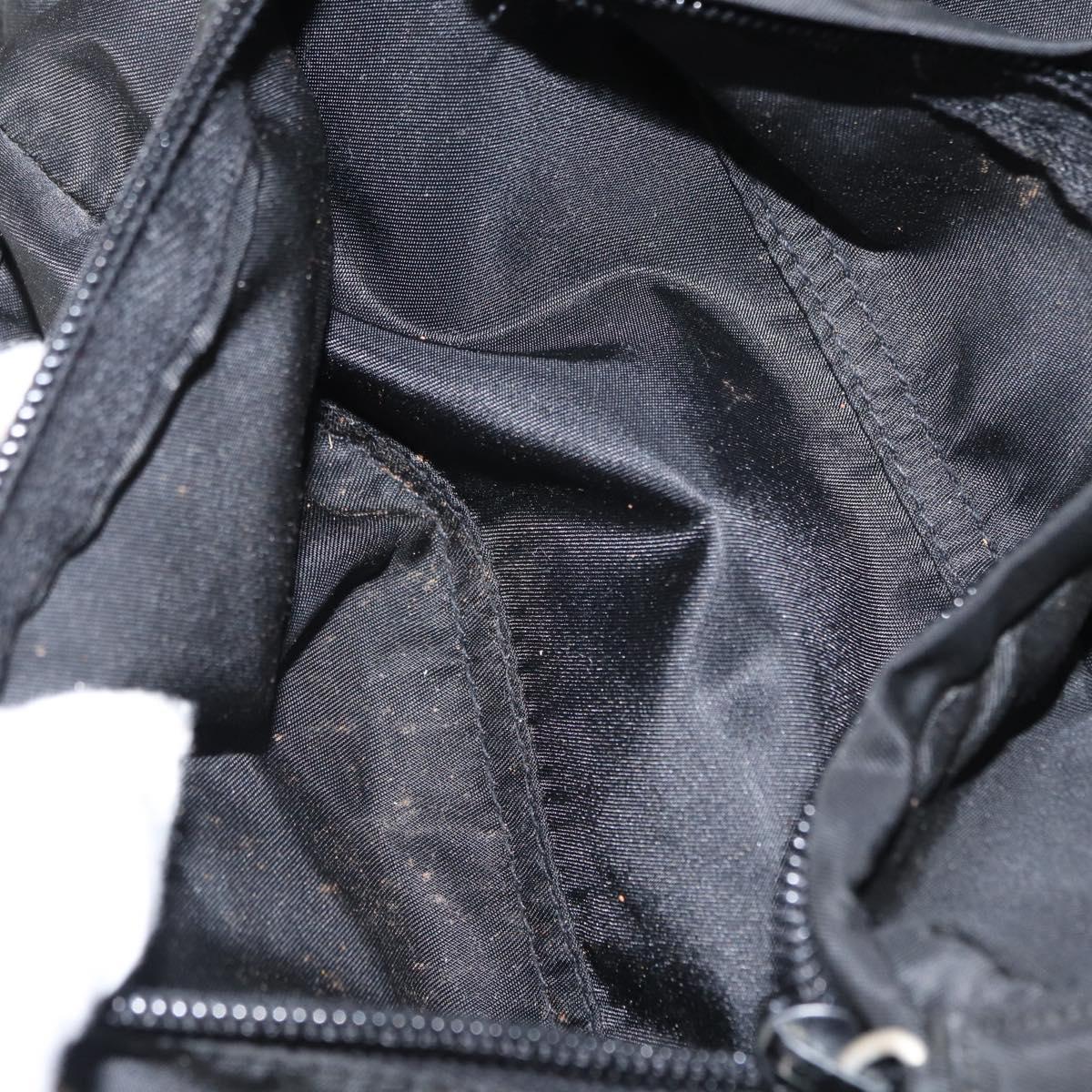 PRADA Backpack Nylon Black Silver Auth 151656