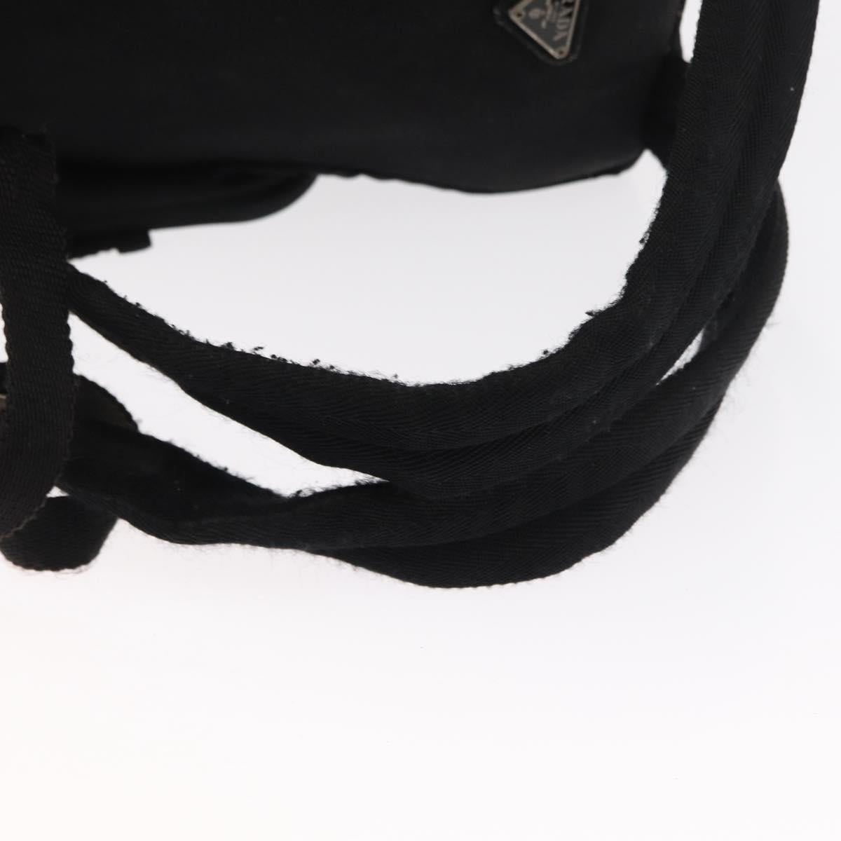 PRADA Backpack Nylon Black Silver Auth 151656