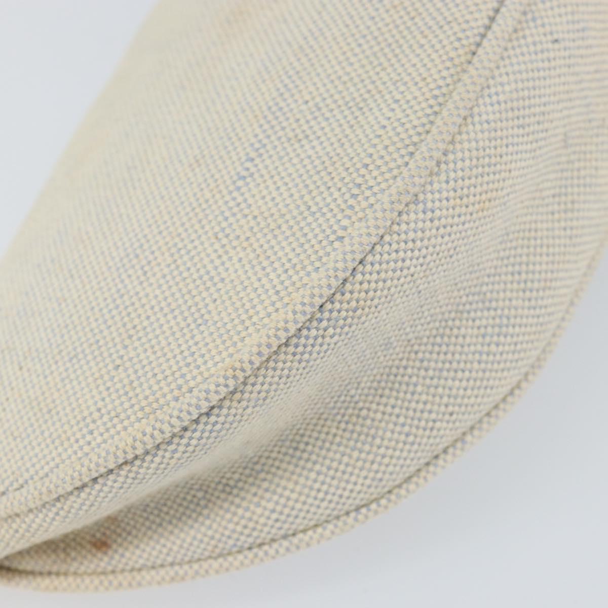 PRADA Accessory Pouch Canvas Gray Silver Auth 151657