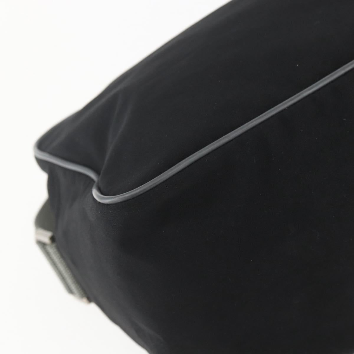 PRADA Sports Shoulder Bag Nylon Black Silver Auth 151661