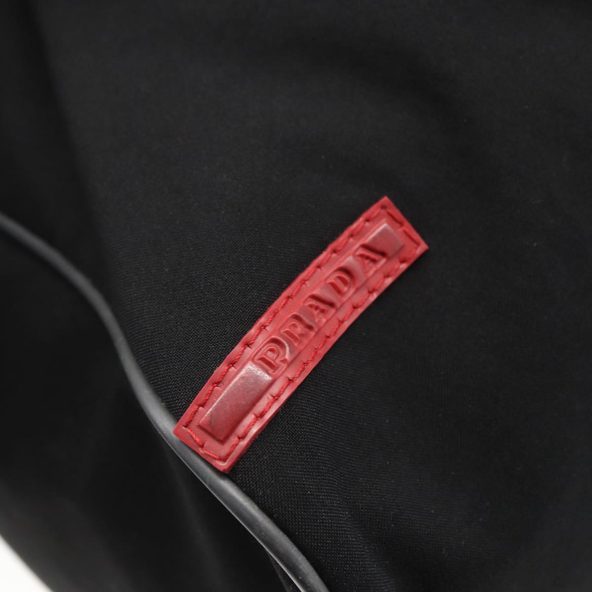 PRADA Sports Shoulder Bag Nylon Black Silver Auth 151661