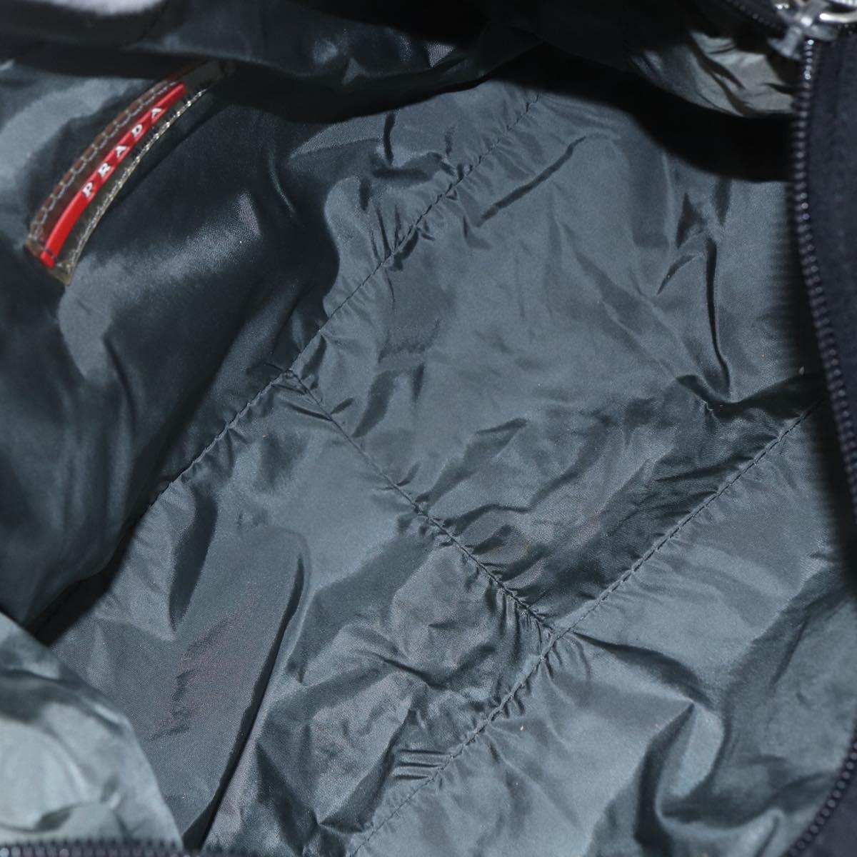 PRADA Sports Shoulder Bag Nylon Black Silver Auth 151661