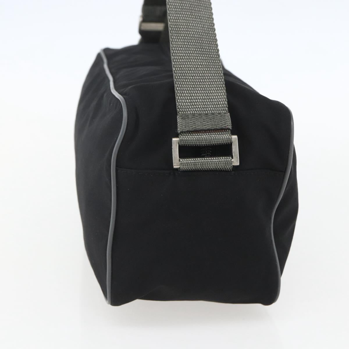 PRADA Sports Shoulder Bag Nylon Black Silver Auth 151661