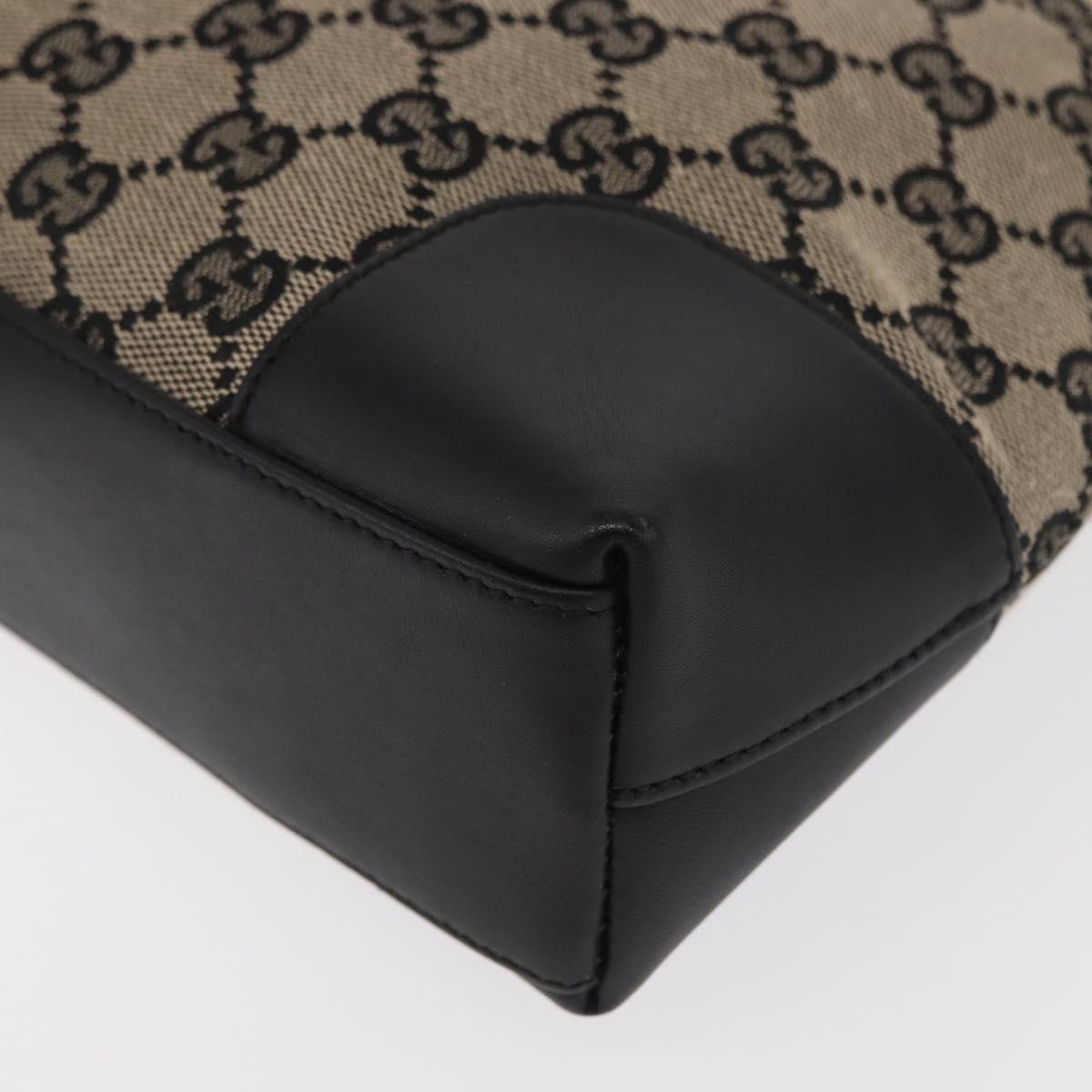 GUCCI GG Canvas Shoulder Bag Beige Navy gold 001 4231 Auth 151662