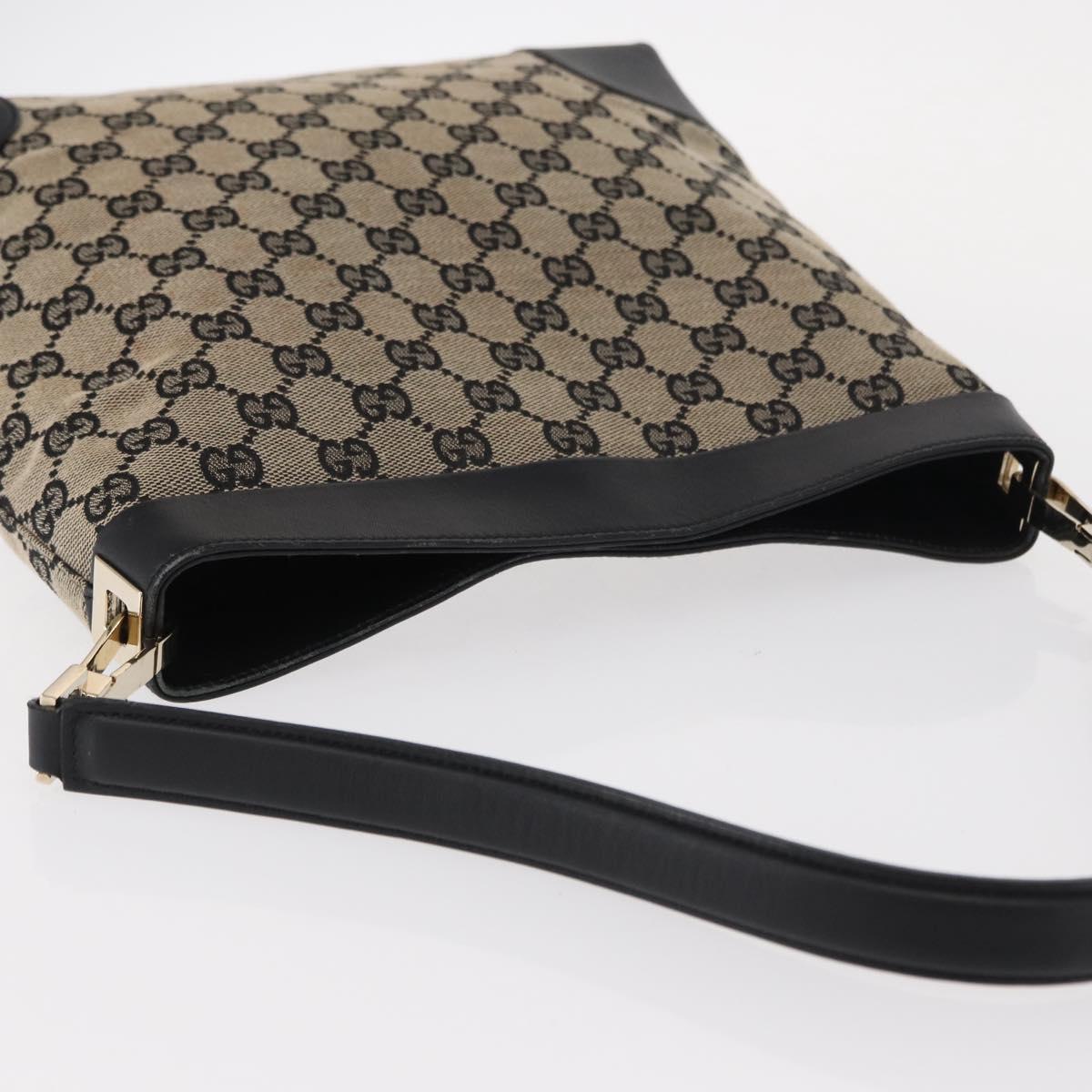 GUCCI GG Canvas Shoulder Bag Beige Navy gold 001 4231 Auth 151662