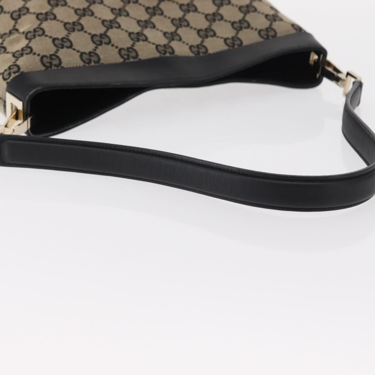 GUCCI GG Canvas Shoulder Bag Beige Navy gold 001 4231 Auth 151662