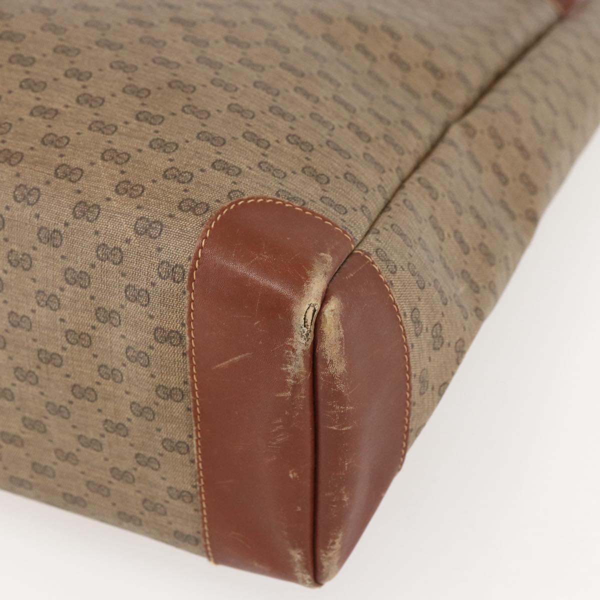 GUCCI Micro GG Supreme Tote Bag PVC Leather Beige Gold 002 115 0135 Auth 151663