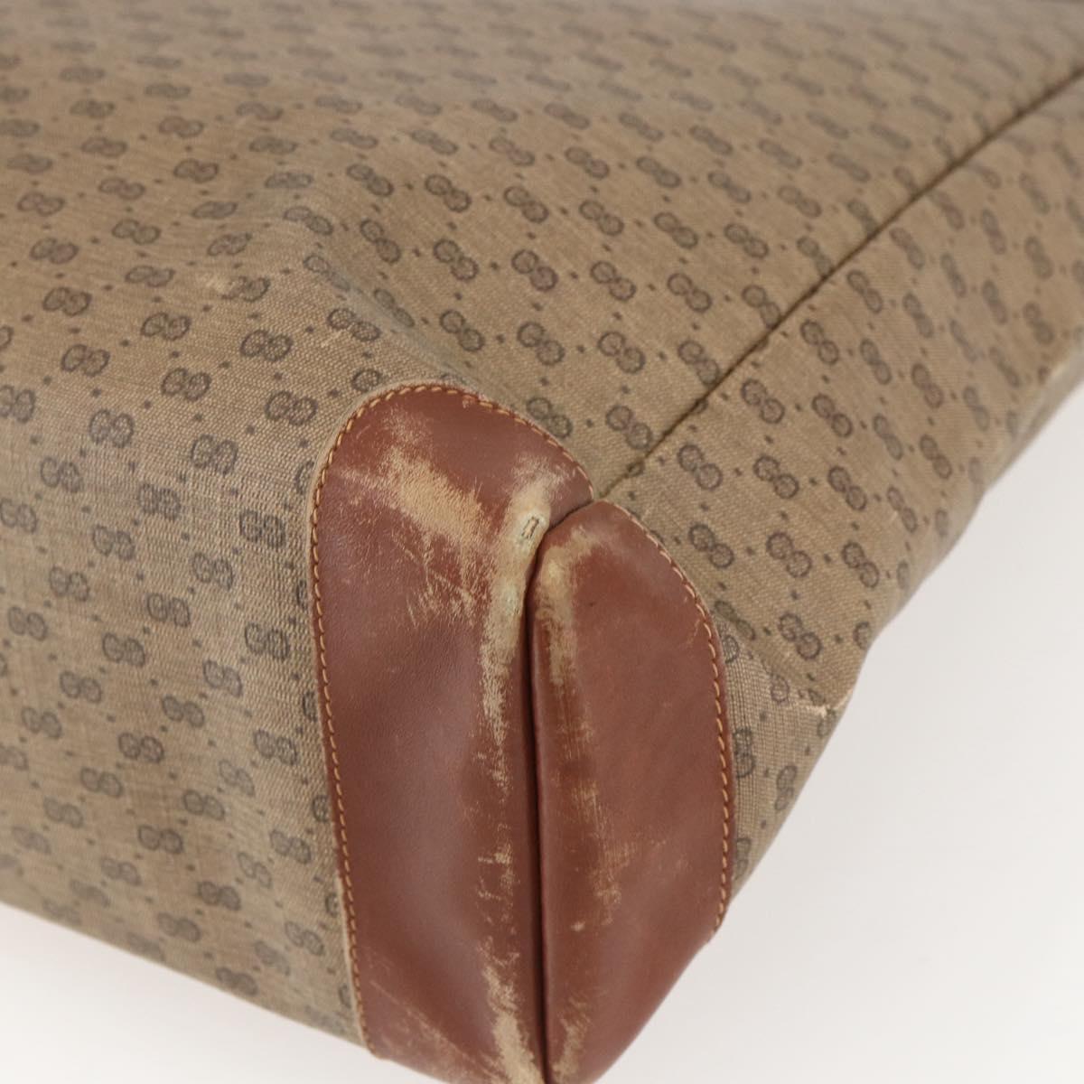 GUCCI Micro GG Supreme Tote Bag PVC Leather Beige Gold 002 115 0135 Auth 151663