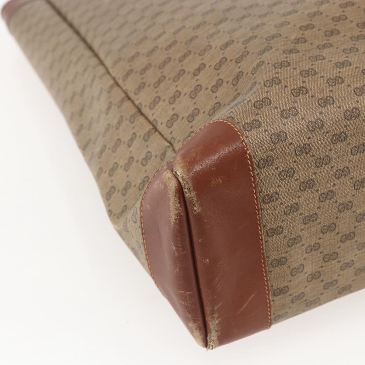 GUCCI Micro GG Supreme Tote Bag PVC Leather Beige Gold 002 115 0135 Auth 151663