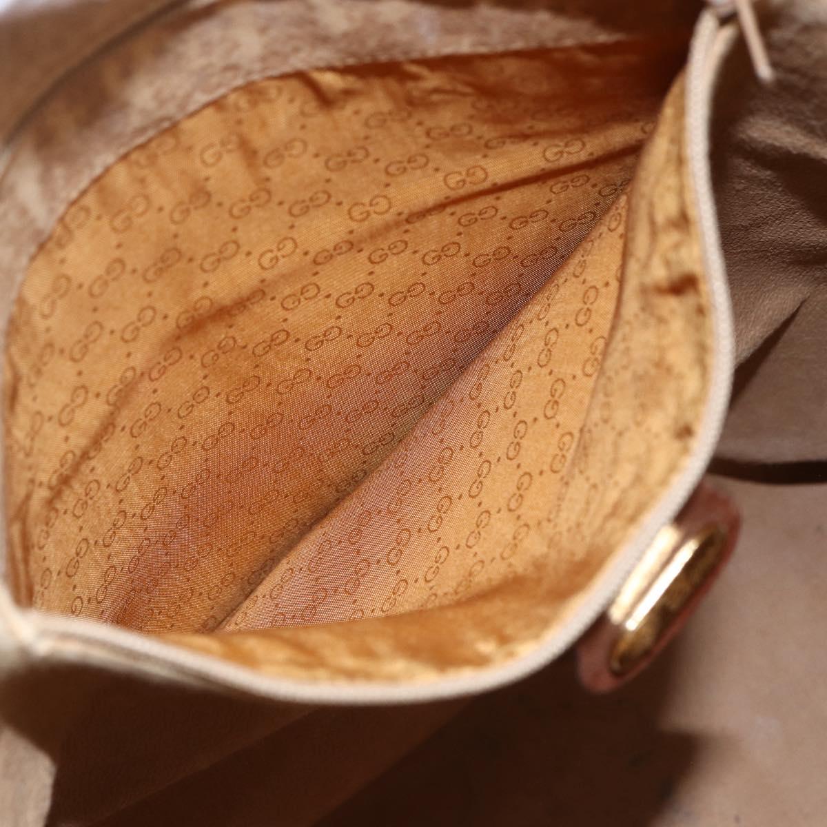 GUCCI Micro GG Supreme Tote Bag PVC Leather Beige Gold 002 115 0135 Auth 151663