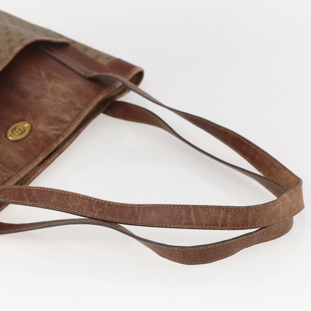 GUCCI Micro GG Supreme Tote Bag PVC Leather Beige Gold 002 115 0135 Auth 151663